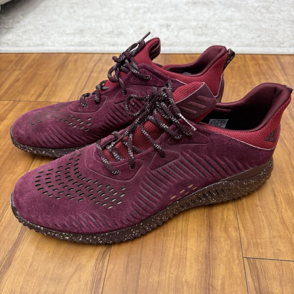Adidas Alphabounce Leather Sneakers Mens Size 15 Maroon Big Size Athletic Casual